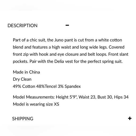 ⚡️NWT⚡️Misa Cream Juno Pants - Picture 7 of 16